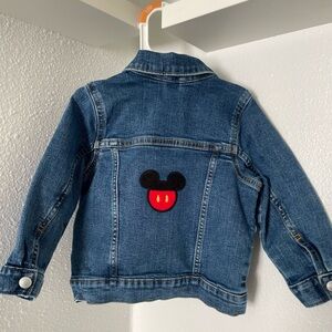 Old Navy Kids Blue Denim Jacket with Mickey Patch